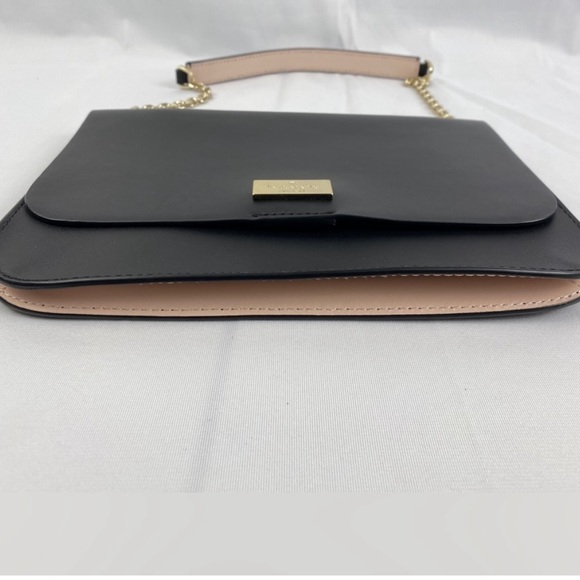 Kate Spade Liz Putnam black and light pink shoulder clutch purse - Picture 7 of 14